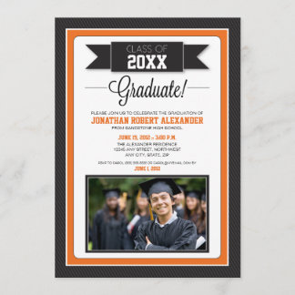 Invitation de la soirée de graduation classique (o