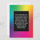 Invitation de la soirée de graduation de Rainbow D (Dos)