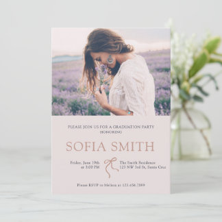 Invitation de la soirée de graduation Elegant Bow