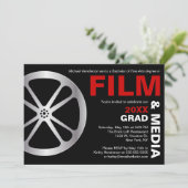 Invitation de la soirée de graduation en cinéma et (Debout devant)