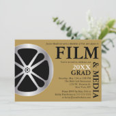Invitation de la soirée de graduation en cinéma et (Debout devant)