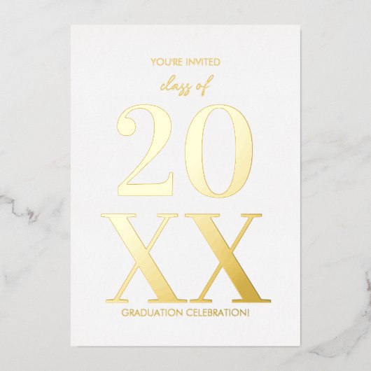 Invitation de la soirée de graduation en typograph (Recto)