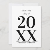 Invitation de la soirée de graduation en typograph (Devant)