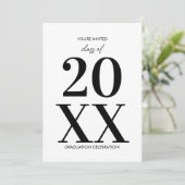 Invitation de la soirée de graduation en typograph (Debout devant)