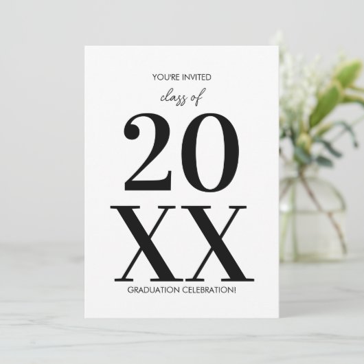 Invitation de la soirée de graduation en typograph (Debout devant)