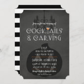 Invitation de la soirée de sculpture Citrouille d' (Devant / Derrière)