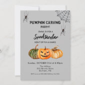 Invitation de la soirée de sculpture Citrouille d' (Devant)