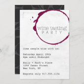 Invitation de la soirée dégustation de vins (Devant / Derrière)