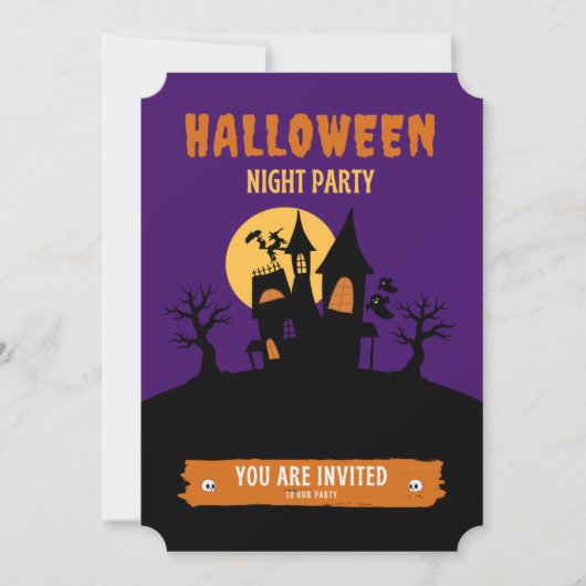 Invitation de la soirée d'Halloween (Devant)