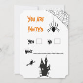 Invitation de la soirée d'Halloween (Dos)