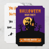 Invitation de la soirée d'Halloween (Devant / Derrière)