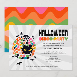 Invitation de la soirée Disco Ball Halloween