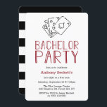 Invitation de la soirée du casino moderne<br><div class="desc">Célébrez en style avec ces invitations branchées de bachelor party. Le design est facile à personnaliser avec votre propre libellé et votre famille et vos amis seront ravis quand ils reçoivent ces fabuleux invitations de fête.</div>