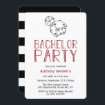 Invitation de la soirée du casino moderne<br><div class="desc">Célébrez en style avec ces invitations branchées de bachelor party. Le design est facile à personnaliser avec votre propre libellé et votre famille et vos amis seront ravis quand ils reçoivent ces fabuleux invitations de fête.</div>
