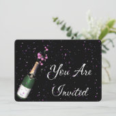 Invitation de la Soirée du Nouvel An Champagne Bot (Debout devant)