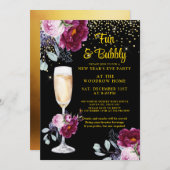 Invitation de la Soirée Gold Black Party (Devant / Derrière)