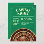 Invitation de la soirée Green Casino (Devant / Derrière)