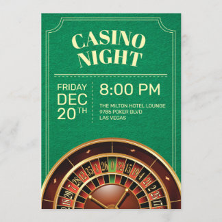 Invitation de la soirée Green Casino