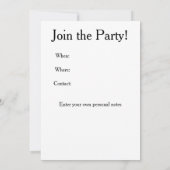 Invitation de la soirée guitare aveugle couleur (Dos)