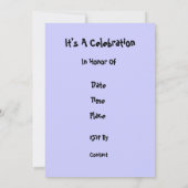 Invitation de la soirée Ours polaire (Dos)