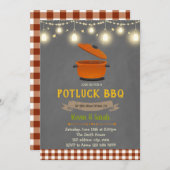 Invitation de la soirée Potluck BQ (Devant / Derrière)