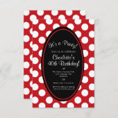 Invitation de la soirée Red Polka (Devant / Derrière)