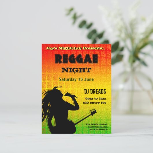Invitation de la soirée reggae (Debout devant)