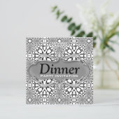 Invitation de la soirée Tribal Marocaine Noir Blan (Debout devant)