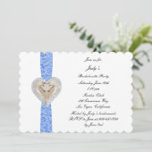 Invitation de la soirée Unicorn Blue Lace Bachelor (Debout devant)