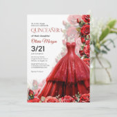 Invitation de la soirée vestimentaire rouge Glam Q (Debout devant)