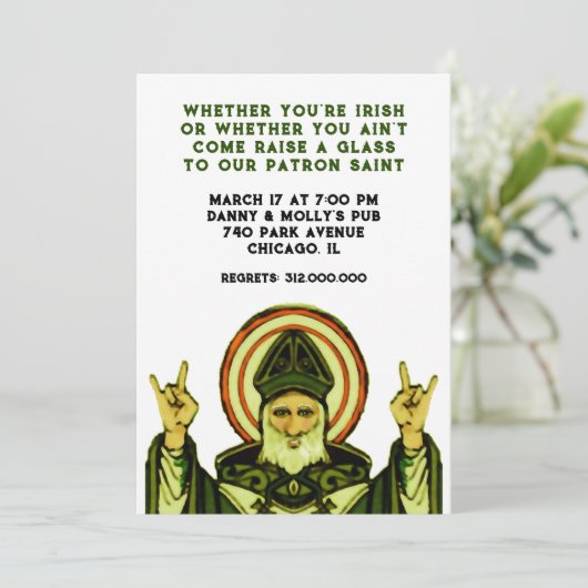 Invitation de la St. Patrick's Party (Debout devant)