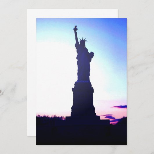 Invitation de la Statue de la Liberté (Devant / Derrière)