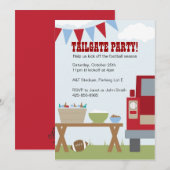 Invitation de la Tailgate Football Party (Devant / Derrière)
