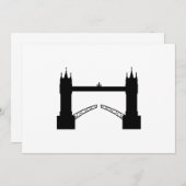Invitation de la tour Brigde Londres (Devant / Derrière)