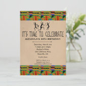 Invitation de la Tribal Safari Party - Kente Cloth (Debout devant)