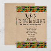 Invitation de la Tribal Safari Party - Kente Cloth (Devant / Derrière)