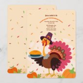 Invitation de la Turquie de Thanksgiving (Devant / Derrière)