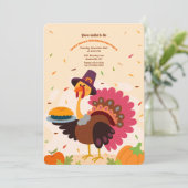 Invitation de la Turquie de Thanksgiving (Debout devant)