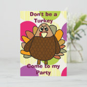 Invitation de la Turquie de Thanksgiving (Debout devant)