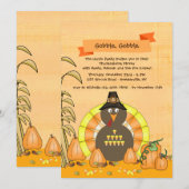 Invitation de la Turquie Thansgiving de bonbons au (Devant / Derrière)