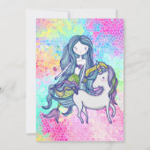 Invitation de la Unicorn & Mermaid Pool Party (Dos)