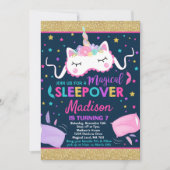 Invitation de la Unicorn Sleepover Party (Devant)