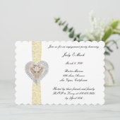 Invitation de la Unicorn Yellow Lace Engagement Pa (Debout devant)