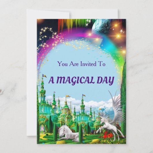 Invitation De La Unicorne Et Du Pegasus (Devant)