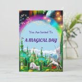 Invitation De La Unicorne Et Du Pegasus (Debout devant)