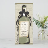 Invitation de la variété de vin et de la bouteille (Debout devant)