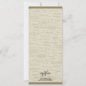 Invitation de la variété de vin et de la bouteille (Dos)