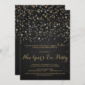 INVITATION DE LA VEILLE DE NOUVEL AN DU CONFETTI D (Devant / Derrière)