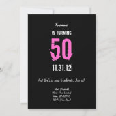 Invitation de la vieille dame du 50e anniversaire (Dos)