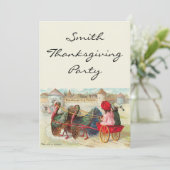 Invitation de la ville de Thanksgiving Vintage (Debout devant)